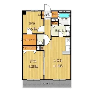 サンパーシモン【1階】の間取り