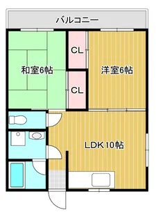 ベルヌーブ北浜ハイツ【4階】の間取り