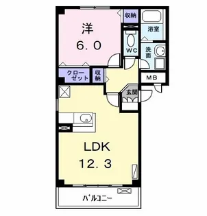 ミルデス リヒト【1階】の間取り