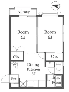 カーサ柿の木坂【2階】の間取り