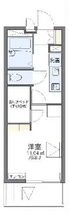 レオパレスプレジャー 宇都宮【1階】の間取り