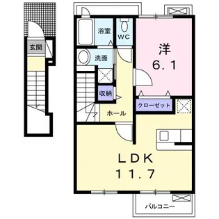 アルワクトC【2階】の間取り