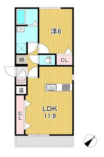 プラザマンション【1階】の間取り