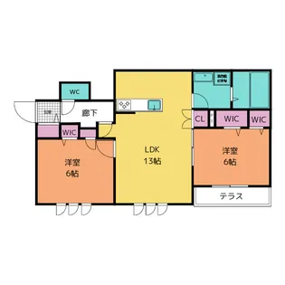CASA ANNABEL W【1階】の間取り