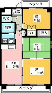 ラ・ミノール【4階】の間取り