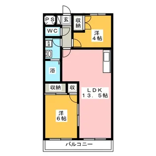 ウッドサイド浦和【5階】の間取り