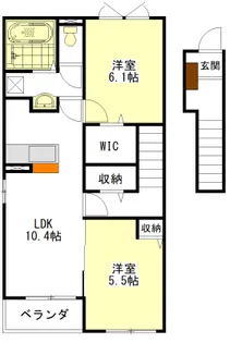パーチェ・S I・II【2階】の間取り