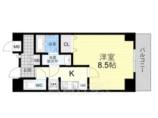 CHARME 十三本町【9階】の間取り