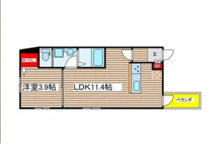 Zecca桜山(ゼッカサクラヤマ)【1階】の間取り