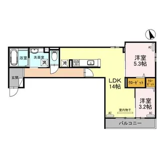 villa pacifico【2階】の間取り