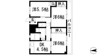 ビレッジハウス山本3号棟【2階】の間取り