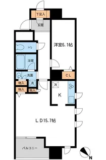 メトロタワー山下町【10階】の間取り