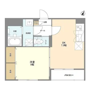 ウェルスクエア幡ヶ谷【2階】の間取り