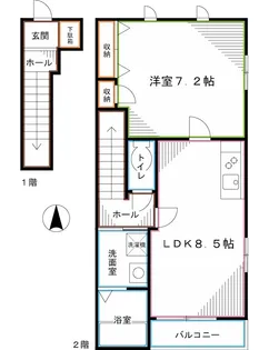プリエ国分寺【2階】の間取り