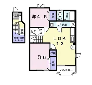 ヴィラルミエールD【2階】の間取り