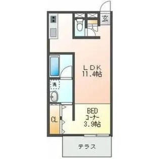 ルミナスパレス名駅【2階】の間取り
