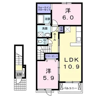 サンフローラ【2階】の間取り