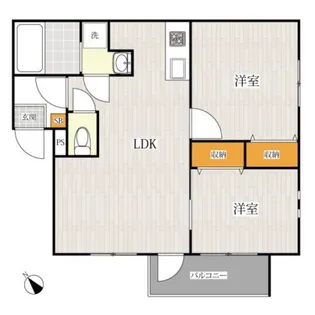 クレオン香椎花園前【1階】の間取り
