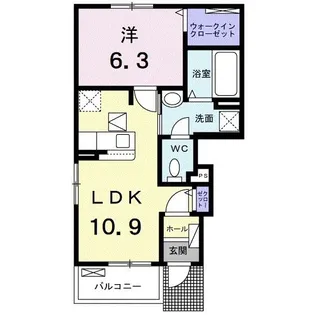 リュミエール ドゥース I【1階】の間取り