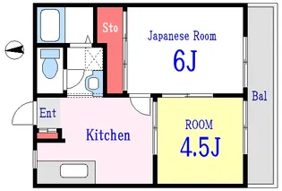 ロータスフラッツII【2階】の間取り