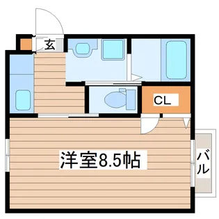 フラット6【2階】の間取り