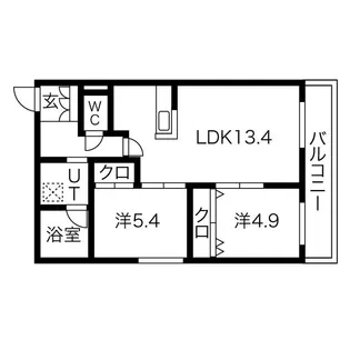 Angelic Village南23条【2階】の間取り