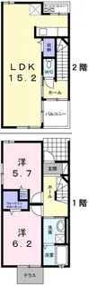 メゾン・ド・ビューII【1階】の間取り