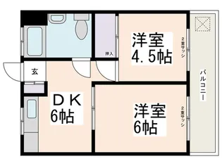 中山コーポ【3階】の間取り