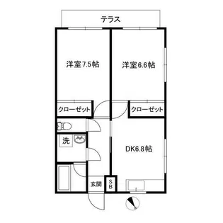 グランメゾン東白楽【1階】の間取り