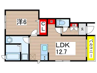 リーブルファイン三郷新和【1階】の間取り