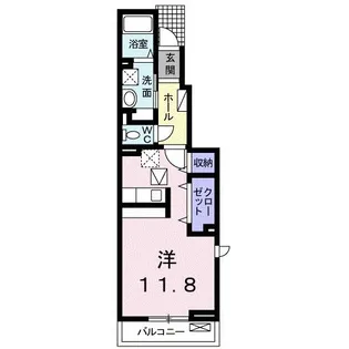 メゾンジュネスB【1階】の間取り