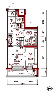 セジョリ武蔵小杉【2階】の間取り