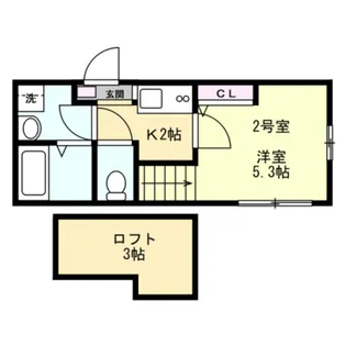 オアゾ相模原矢部【1階】の間取り