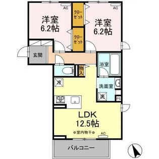 レフィナード【3階】の間取り