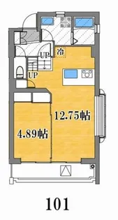 カンフローエンス久地【1階】の間取り
