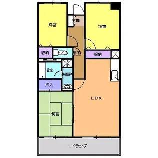 キャッスル静岡【8階】の間取り