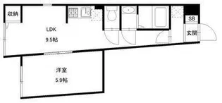 address HONHANEDA【2階】の間取り