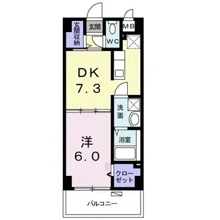 バーム グローリー【4階】の間取り