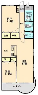 ボンヌシャンス【2階】の間取り