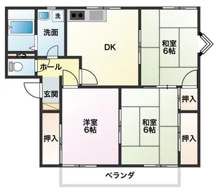 ユトリロ下地2 A棟【2階】の間取り