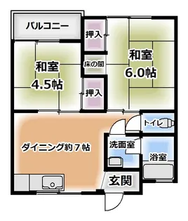 大阪府大阪市住吉区杉本1【マンション】の間取り