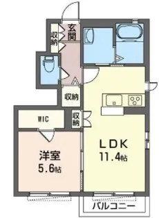シャーメゾン宮前【1階】の間取り