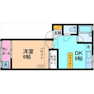 グランピノ滝田【2階】の間取り