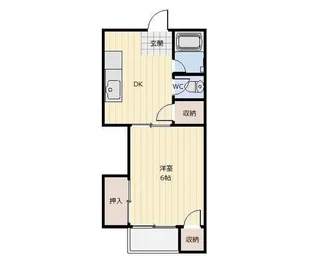 コーポリバーサイド【2階】の間取り