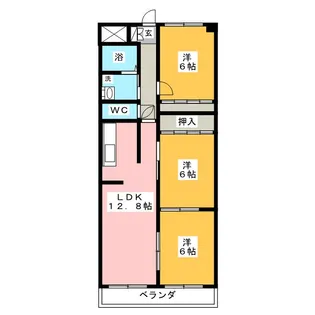 マンション幸【4階】の間取り