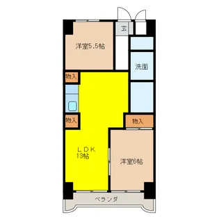 岐阜県岐阜市蔵前4【マンション】の間取り