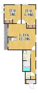 クエストコート【3階】の間取り