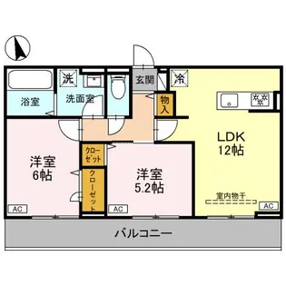 La・Calme NONOICHI(ラ・カルムノノイチ)【3階】の間取り