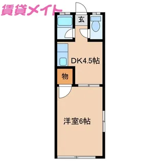 コーポ羽山 南棟【2階】の間取り