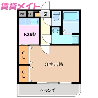 エマーブル矢橋【3階】の間取り